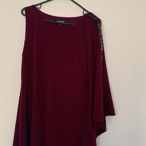 Burgundy dress
